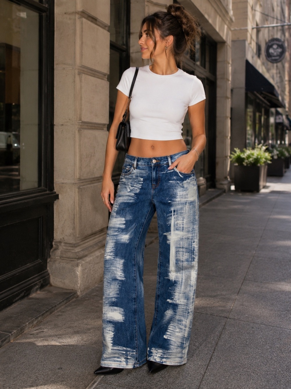 Gorgeous and Funky Joie Blue and white wide leg Jeans❤️28